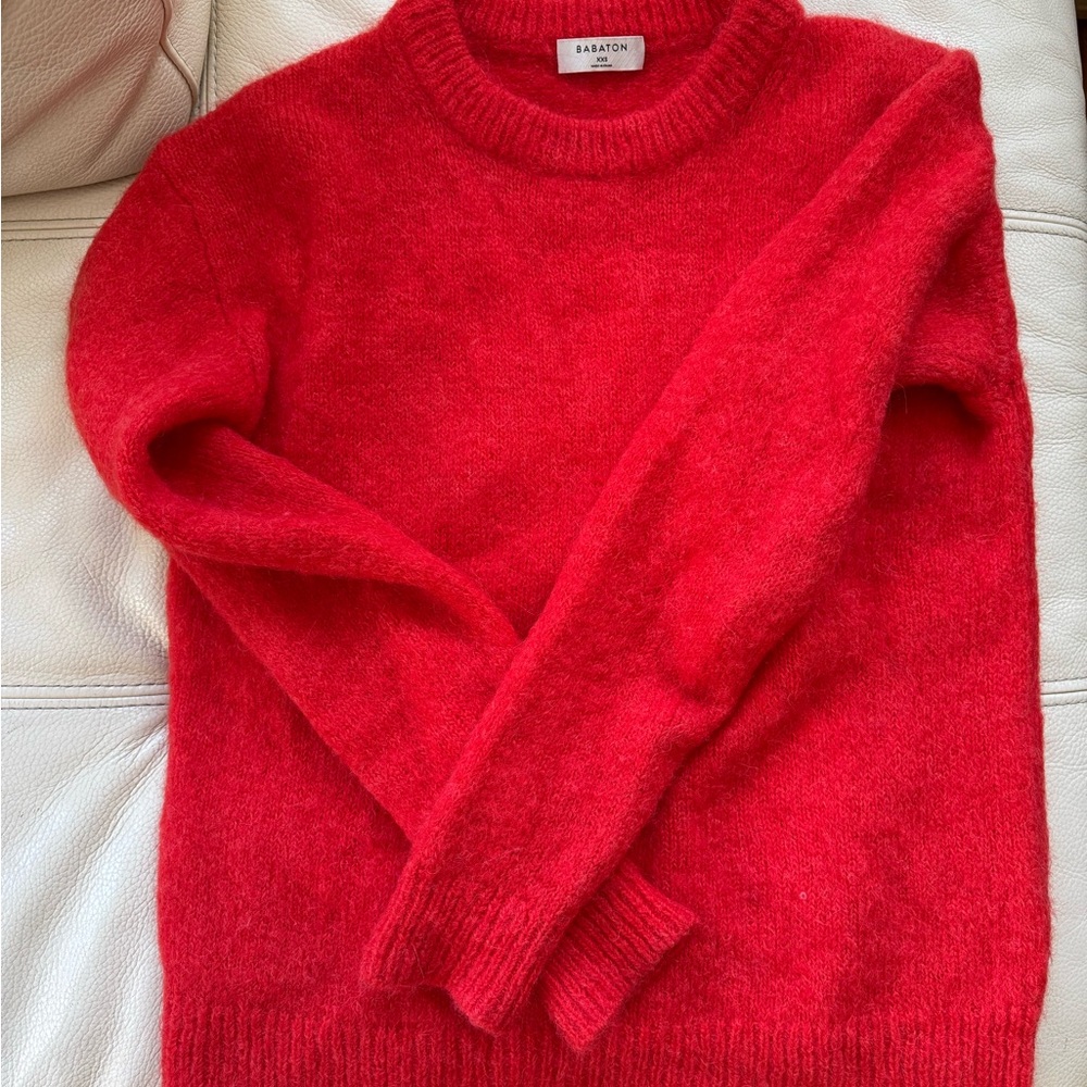Aritzia Babaton Mohair Red Sweater